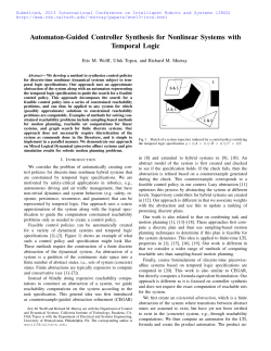 Automaton-Guided Controller Synthesis for Nonlinear Systems with