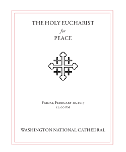 the holy eucharist peace - Washington National Cathedral
