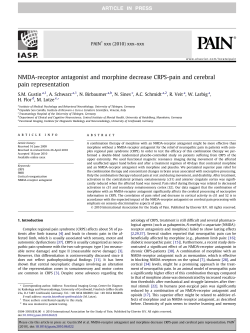 NMDA-receptor antagonist and morphine decrease CRPS
