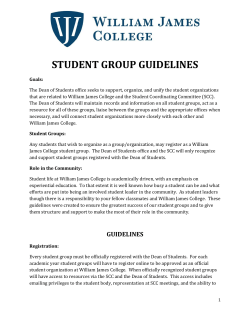 student group guidelines