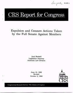CRS Report for Congress