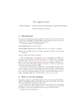 LIPIcs Manual - DROPS