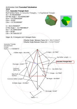 Archimedean Solid Truncated Tetrahedron 3,6,6 Deck