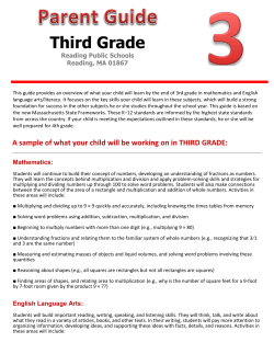 Third Grade - Reading Public Schools