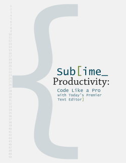 Sublime Productivity