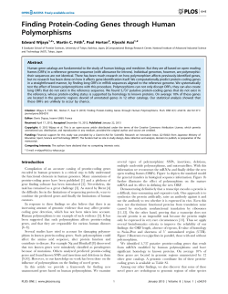Finding Protein-Coding Genes through Human Polymorphisms