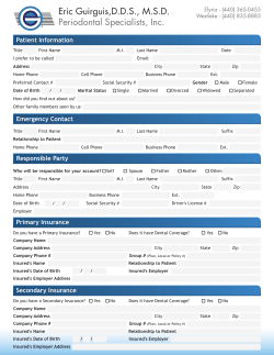 New Patient Paperwork