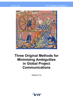 Three Original Methods for Minimizing Ambiguities in Global
