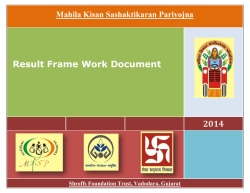 MKSP Result Frame - Shroffs Foundation Trust