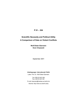 P 01 &ndash; 304 Scientific Necessity and Political Utility A Comparison of