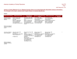 Activity in Family Medicine At US Medical Schools
