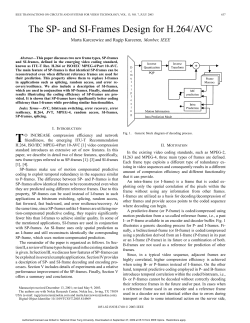 The SP- and SI-frames design for H.264/AVC