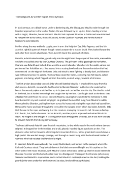 The Blackguard, by Gordon Napier- Prose Synopsis In black armour