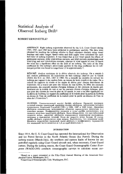 Statistical Analysis of Observed Iceberg Drift