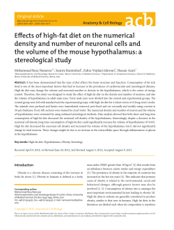 Effects of high-fat diet on the numerical density and number of