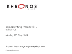 Implementing ParallelSTL - using SYCL