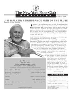 Jim Walker: renaissance man of the flute