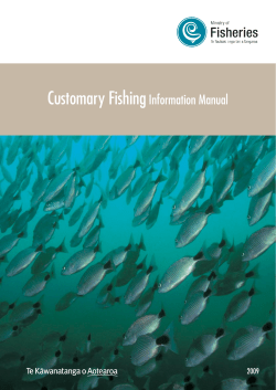 Customary FishingInformation Manual