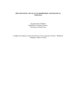 THE STRATEGIC USE OF STATE REPRESSION AND POLITICAL