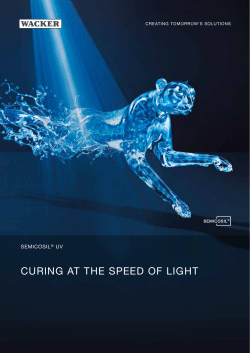 semicosil&reg; uv: curing at the speed of light
