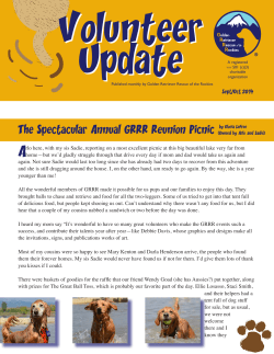 September-October Volunteer Newsletter