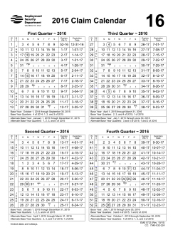 2016 Claim Calendar 16