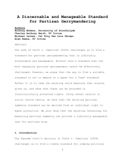 A Discernable and Manageable Standard for Partisan Gerrymandering