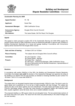 Final Decision 11-15 - Department of Housing and Public Works