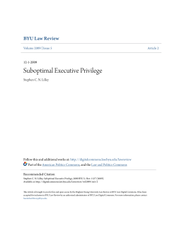 Suboptimal Executive Privilege