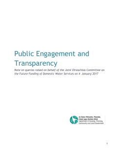 Public Engagement and Transparency