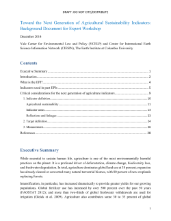 Toward the Next Generation of Agricultural Sustainability Indicators