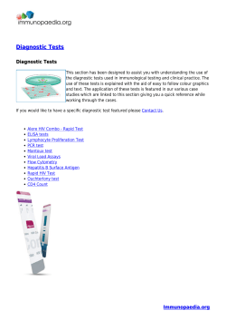 Diagnostic Tests