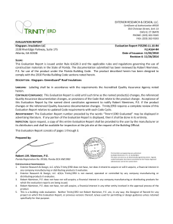 Florida Product Approval - No. FL14164