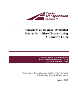 Mexican Truck Emissions at Major Texas Border Locations