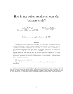 How is tax policy conducted over the business cycle?