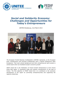 Social and Solidarity Economy: Challenges and
