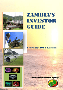 chapter i - Zambia Development Agency