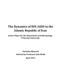 The Dynamics of HIV/AIDS in the Islamic Republic of Iran