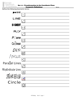 Define the following Geometric terms