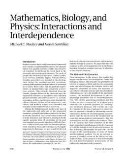 Mathematics, Biology, and Physics