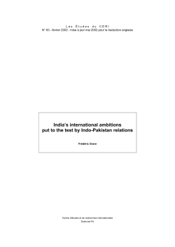 India`s international ambitions put to the test by Indo
