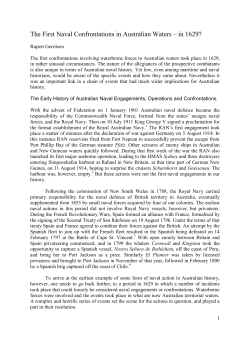 The First Naval Confrontations in Australian Waters &ndash; in 1629?