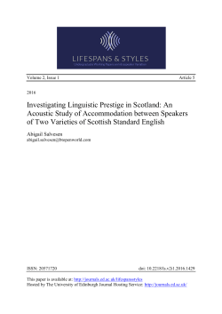 Investigating Linguistic Prestige in Scotland
