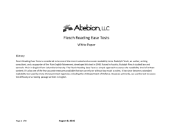 Flesch Reading Ease Tests