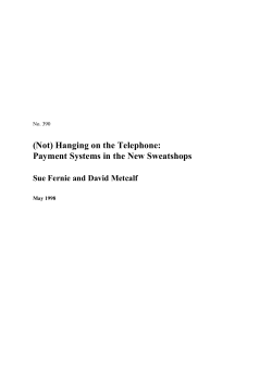 (Not) Hanging on the Telephone: Payment Systems in the New