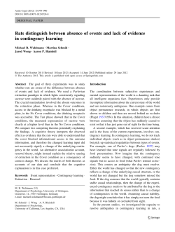 Rats distinguish between absence of events and lack of evidence in