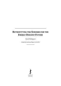 Retrofitting the Suburbs for the Energy Descent