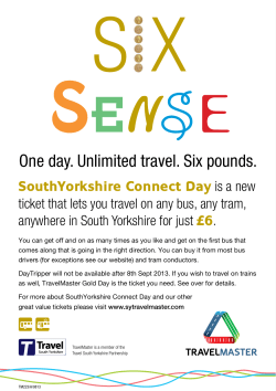 One day. Unlimited travel. Six pounds.