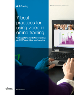 7 best practices for using video in online training