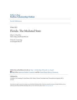 Florida: The Mediated State - Rollins Scholarship Online